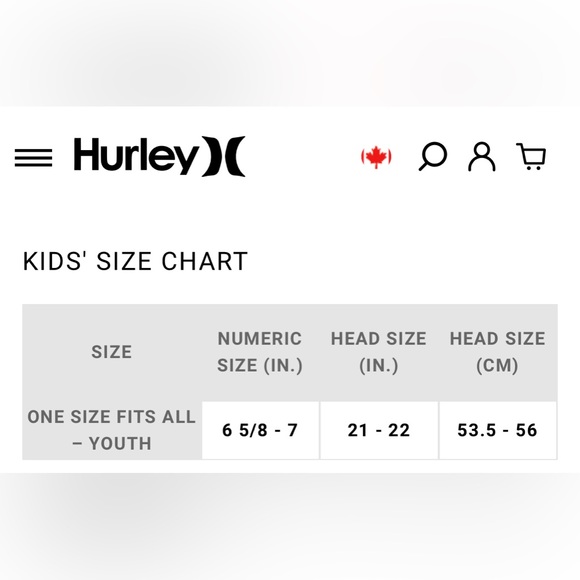 Free with any purchase. Boys Hurley hat - Picture 3 of 3